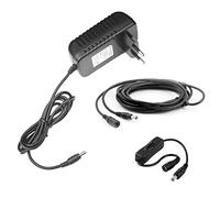 myVolts Chargeur/Alimentation 9V Compatible avec Line 6 HX Stomp Pédale d'Effets (Adaptateur Secteur) - Prise française - avec rallonge et Interrupteur en Ligne