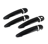MYVPRO Poignée Porte Extérieure ABS Voiture Noir Extérieur Avant Arrière Gauche Droite Poignée De Porte Couverture Garniture Ensemble pour BMW X5 E70 X6 E71 2008-2013 Couvercle Poignée Porte