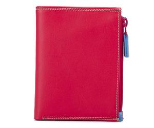 MYWALIT Bifold Wallet w/Double Zip Pouch, Lipstick