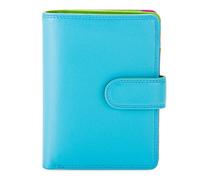 Mywalit Medium Snap Wallet Porte-monnaie en cuir 13 cm bleu