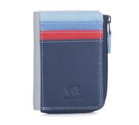 mywalit Petit Porte-Monnaie zippé en Cuir, Multicolore, 3 Cartes, fenêtre pour Carte d'identité, Poche pour pièces de Monnaie, Bleu Marine, Compacte