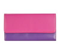 Mywalit Tri-fold Zip Wallet Porte-monnaie en cuir 17 cm rose