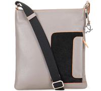 Mywalit Sac à bandoulière en cuir 22 cm gris