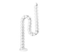 mywall Guide-câbles HZ42WL avec Une Longueur jusqu'à 1285 mm, Gestion des câbles pour Bureaux avec Fixation à vis, Conduit de câble Rond, système de 4 canaux avec Structure modulaire en Tourbillon