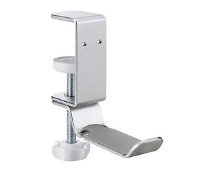 myWall HK4L Support Universel à Pince pour Casque de Bureau - Pince réglable et Crochet Rotatif à 360° - Rangement Pratique pour écouteurs, Sacs et Plus Encore.