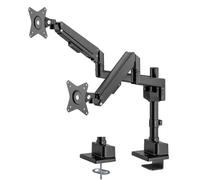 myWall HL 51-2 L Support pour écran 2 écrans 17-32" avec Ressort sous Pression en Verre, Charge jusqu'à 9 kg, VESA: 75/100