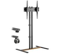 MyWall HP121L - Support TV mobile et fixe 34-55"" VESA 200x200-400x400, noir aspect bois