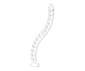 mywall HZ44WL Guide-câbles Rond avec Une Longueur allant jusqu'à 730 mm, pour Bureau avec Fixation à vis, système de goulotte à 2 Voies avec Structure modulaire