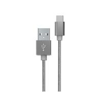 MYWAY CABLE TRESSE USB-A USB-C 1M GRIS