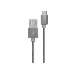 MYWAY CABLE TRESSE USB-A USB-C 1M GRIS