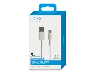 MYWAY CABLE USB A VERS USB C 1M BLANC