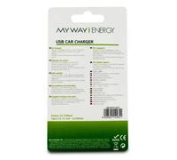 Myway Chargeur De Voiture Usb 2.1a