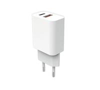 MYWAY CHARGEUR SECTEUR PD 20W USB-C + QC 18W USB-A BLANC