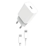 MYWAY PACK CHARGEUR SECTEUR PD 20W + USB-C LIGHTNING BLANC