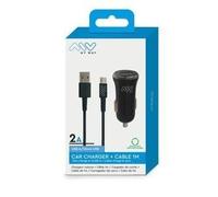 MYWAY Pack chargeur voiture 2A + Cable micro USB - 1 m - Noir
