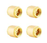 MYWERO Lot de 4 clapets anti-retour verticaux NPT en laiton fileté femelle de 5,1 cm pour la prévention du refoulement de l'eau pour huile, gaz-air, pompe à eaux usées, etc. DN50