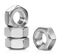 Mywish Lot de 100 écrous hexagonaux M6-1.0 en acier inoxydable 304 (18-8), écrous hexagonaux, écrous de quincaillerie pour vis à machine, écrous métriques M6, écrous assortis à filetage complet pour