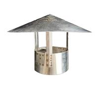 MYXJGNAIY Chapeau de cheminée, Compatible avec Tous Types de combustibles, Protection Anti-refoulement et Anti-Oiseaux, Cache-Pluie et Anti-Neige, Protecteur de Conduit de fumée, 125 mm / 5 Pouces