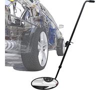 MYXJGNAIY Rétroviseur d'inspection sous véhicule, Miroir Convexe télescopique 2X avec éclairage LED et Roues universelles, réflecteur d'inspection de véhicule