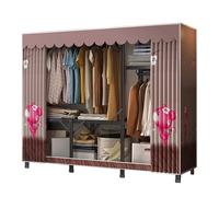 MYXJX Armoire en tissu pour chambre à coucher, avec tringle de suspension, placard simple, organisateur pour chaussures, sacs, salon, chambre, vestiaire (80 x 45 x 160 cm)