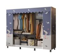 MYXJX Armoire en tissu pour chambre à coucher, avec tringle de suspension, placard simple, organisateur pour chaussures, sacs, salon, chambre, vestiaire (100 x 45 x 168 cm)