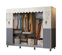 MYXJX Armoire en tissu pour chambre à coucher, avec tringle de suspension, placard simple, organisateur pour chaussures, sacs, salon, chambre, vestiaire (170 x 45 x 168 cm)