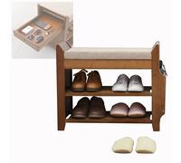 MYXJX Banc à Chaussures, avec siège rembourré, étagère à Chaussures et nizer for Porte d'entrée, Meuble d'entrée, Banc for Chambre ou Bout de lit, Petite Taille(Small)