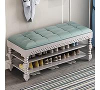 MYXJX Banc à Chaussures, Meubles d'appoint for Hall d'entrée, Chambre à Coucher, Salon, avec Charge maximale de 440 LB, coffres de Rangement à Chaussures faciles à Assembler(Grey,40x30x48cm)