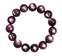 MYXJX bracelet en cristal, Bracelet élastique fait main en perles d'améthyste for la guérison, idéal for un anniversaire, Noël ou Saint-Valentin, 14 à,8 mm(14~14.8mm)