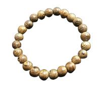 MYXJX Bracelet en Perles, 1 Pc Yoga 108 Perles Bracelet Bois de Santal Naturel Bouddhiste Bouddha Bois prière perlé Lotus Om Bracelet Collier Chapelet-Marron