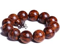 MYXJX Bracelet en Perles, Bracelet, Perles de prière Mala Bracelet en Bois Naturel tibétain Bouddhiste Bouddha méditation Mala Couple Bijoux for Unisexe