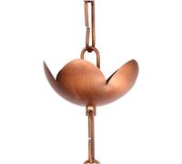 MYXJX chaîne de Pluie, Chaîne de Pluie for descentes pluviales, Type Fleur en cuivre Violet, chaîne de Drainage for Fortes pluies, Jardin, terrasse, Toit, chaîne de Pluie Suspendue for gouttière