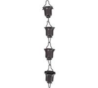 MYXJX chaîne de Pluie, Chaînes de Pluie for gouttières, chaîne de Pluie for gouttières for Fortes pluies, chaîne de Pluie for Balcon, Extension de gouttière, chaîne de gouttière Suspendue