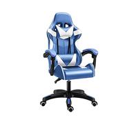 MYXJX Chaise de Jeu, Chaise de Bureau PC Gamichair Racioffice avec Support Lombaire, Appui-tête, accoudoirs, Dossier Haut, pivotante à 360°, en Cuir synthétique, Ergonomique/B(B)