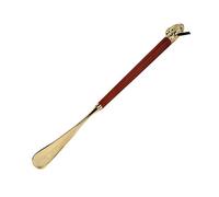 MYXJX corne à chaussures, Chausse-pied en bois et métal de haute qualité, chausse-pied à long manche(Lion 32cm)