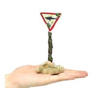 MYXJX décorations pour Aquariums, Décoration d'aquarium, Panneau d'avertissement de Requin Artificiel, Accessoires d'aménagement paysager, 2 pièces 01