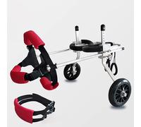 MYXJX Fauteuil Roulant pour Chien, Poussette légère for Chien avec Harnais, Fauteuil Roulant for Pattes arrières, Poussette à 2 Roues for Animaux souffrant d'arthrite(M)