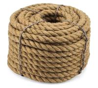 MYXJX Ficelle, Corde de Chanvre en Jute de 12MM d'épaisseur, 10/20/30/40/50M, Ficelle de Manille for Jardin, Village, Bricolage, décoration Artistique et Artisanale(12MM 10M)