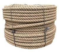 MYXJX Ficelle, Corde de Chanvre torsadée, Corde de Jute Solide, Corde de Chanvre à 4 Plis, Cordon Tout Usage for l'artisanat, Le Regroupement et la décoration Murale Suspendue(16MM 10M)