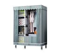 MYXJX Garde-robe, créativité à assembler avec cintres en tissu, stable, boîte de rangement ouverte (172 x 102 x 45 cm)