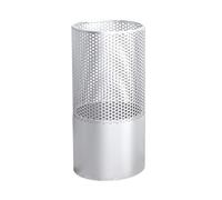 MYXJX Housse pour Barbecue, Porte-Parapluie en métal Creux avec Crochets, Porte-Parapluie Rond Moderne for entrée(Silver,50cm)