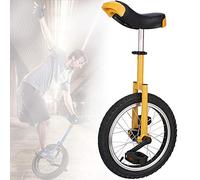 MYXJX monocycle, Vélo à Roue Unique à Roue antidérapante de 20 Pouces, avec Jante en Alliage, Pneu très épais, siège réglable, for Les Sports de Plein air, Le Fitness, l'exercice et la santé(Yellow)