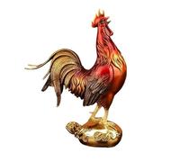 MYXJX Ornement, Figurines de Coq for la décoration Maison et du Bureau, Statue Feng Shui en Laiton, apportant Chance santé(Style-a)