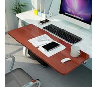 MYXJX Plateau pour Clavier, Plateau de Clavier Pliable à 90°, Tablette d'accoudoir, Support for Coudes et Bras for réduire la Fatigue Musculaire, Plateformes en Bois(Teak,55x25cm(22x10Inch))