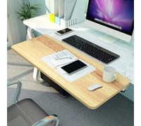 MYXJX Plateau pour Clavier, Plateau de Clavier Pliable à 90°, Tablette d'accoudoir, Support for Coudes et Bras for réduire la Fatigue Musculaire, Plateformes en Bois(Wood 1,65x25cm(26x10Inch))