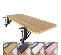 MYXJX Plateau pour Clavier, Rallonge de Bureau Confortable, accoudoir, Tablette, Plateau Clavier modifié, Longueur 52, 60, 68, 75 cm, Ergonomique, Pliable à 90°, Gain Place(Wood,76 * 24cm)