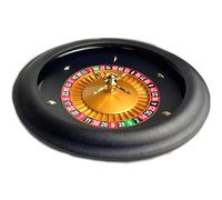 MYXJX Roue de Roulette, Roulette de Luxe en ABS Brillant 18 Pouces, qualité Casino, avec Double zéro et 2 Boules, for Jeux Nuit à Domicile ou Professionnels