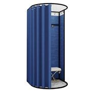 MYXJX vestiaire Portable, Vestiaire Portable à Cadre métallique, vestiaire avec Grand Espace, Tente privée, vestiaire, Magasin de vêtements, Salle d'essayage(Blue,95x100x200cm)