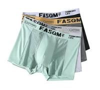 Myxon Calecon Homme 4pcs Mesh Ice Silk Boxer Shorts Men's Underwear Underpants Breathable Slim Panties Bamboo Lingerie Plus Taille L-6xl-4pc-f-4xl (80-90kg)