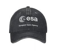 MYYCYCV Casquette de Baseball Vintage Agence Spatiale européenne Casquettes de Baseball Unisexe en détresse Denim Snapback Cap ESA activités de Plein air Chapeaux réglables Cadeaux